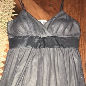 2/$14 Grey sparkly empire waist dress NWOT